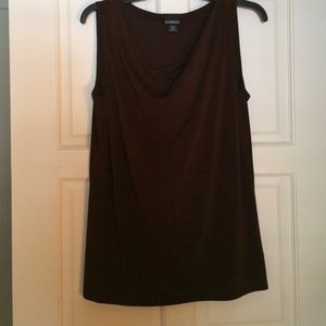 Drape neck sleeveless top