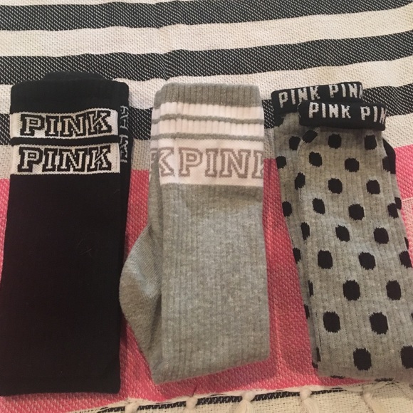 PINK knee socks