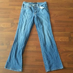 Women flare jeans.