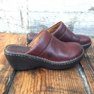 Brown Born clogs