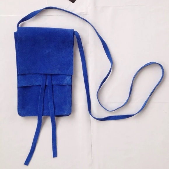 NWT Urban Outfitters Blue Suede Purse - Picture 3 of 4