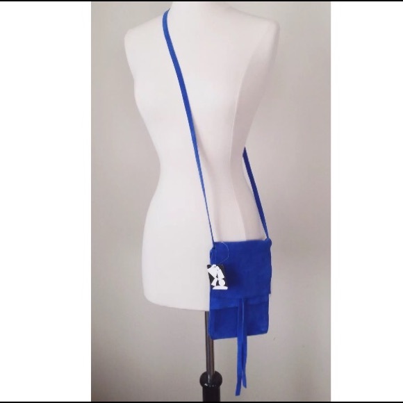 NWT Urban Outfitters Blue Suede Purse - Picture 4 of 4