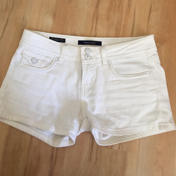 White Jean shorts