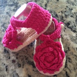 Boutique crocheted newborn shoes