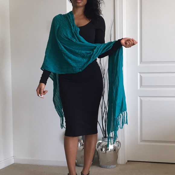 Express peacock scarf shawl pashmina - Picture 2 of 4