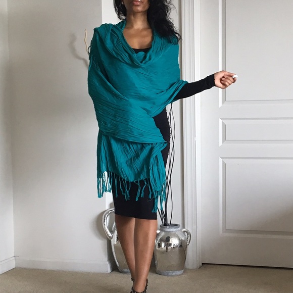 Express peacock scarf shawl pashmina - Picture 3 of 4