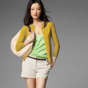J. Crew Jackie Cardigan- Green/ Chartreuse