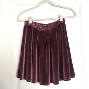 Ecote velvet skater skirt