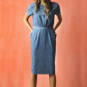 Chambray Pencil Dress