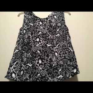 Black and white blouse