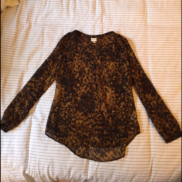 Merona Animal Print Sheer Blouse NWOT