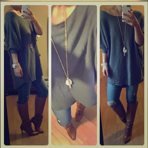 Tops - Last one🍁BEST SELLER🍁Grey ribbed top🍁