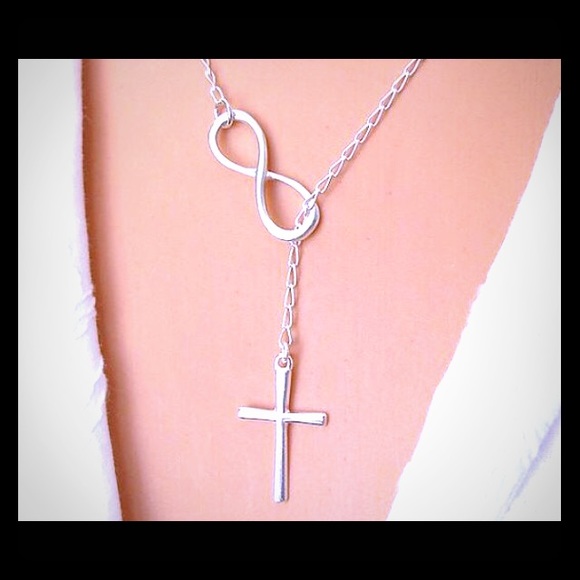 Infinity cross necklace
