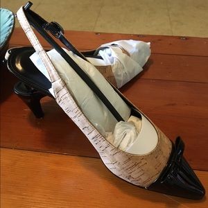 Sling back sandals, never worn.