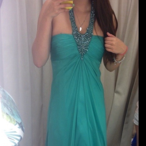Cache Mint Green Prom Dress