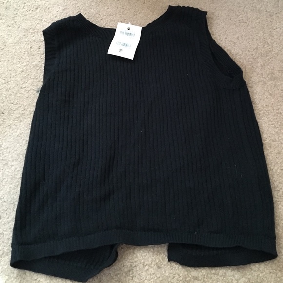 Brandy Melville Open Back Knit Crop Top NWT