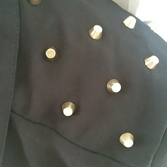 SALE! Forever 21 Brass Studded Sheer Top NWOT - Picture 2 of 3