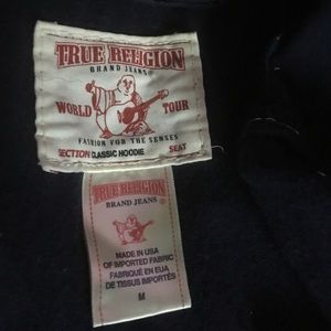 Blue medium true religion hoodie