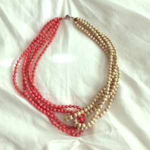 31 bits coral & ivory necklace