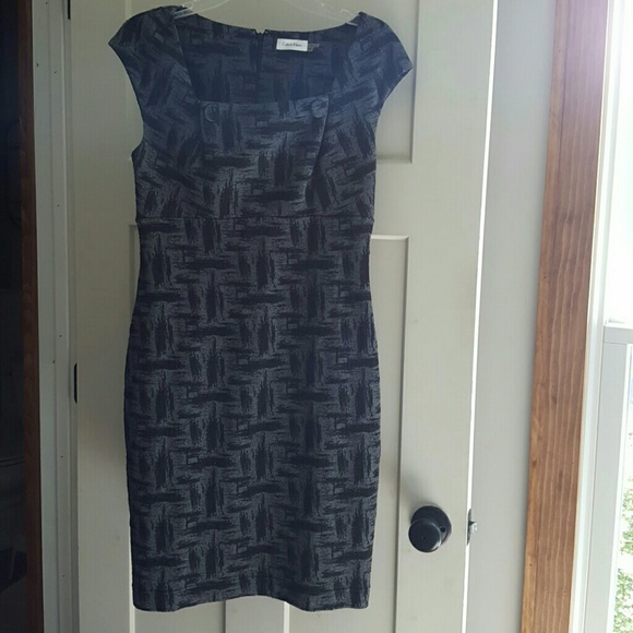 Calvin Klein black & grey dress