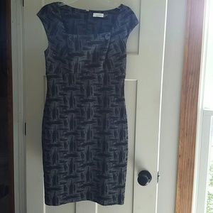 Calvin Klein black & grey dress