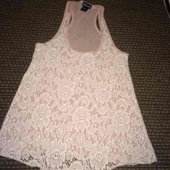 Lace and mesh tank