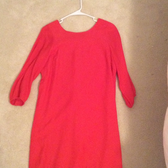 Long sleeve red/orange dress