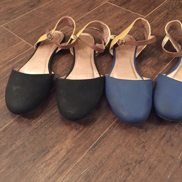 Flats black and blue pair. SOLD - Picture 3 of 4