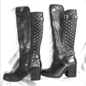 Lucky Brand - Black Oryan Knee-High Leather Boots