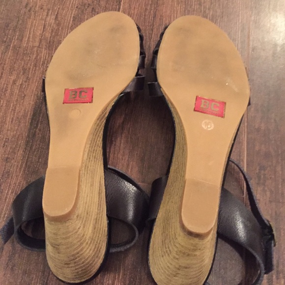 Black wedge sandal - Picture 4 of 4