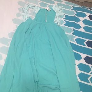 Mint / turquoise tank top blouse
