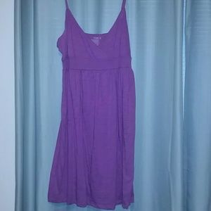 Purple spaghetti strap dress
