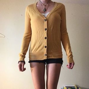 Mustard Yellow Urban Outfitters Cardigan