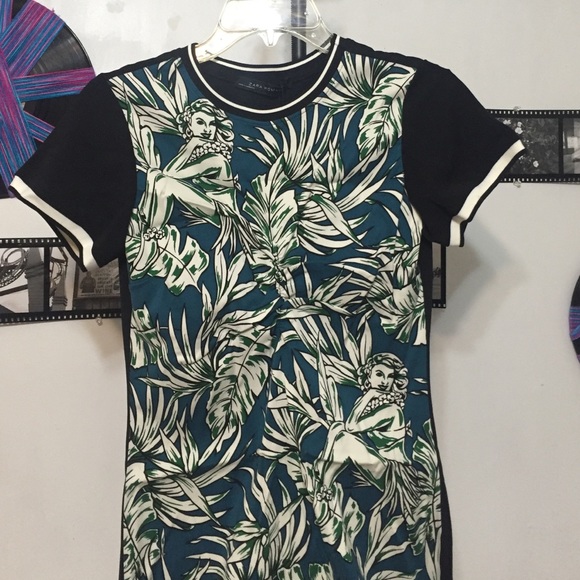 Zara Hula Girl Hawaiian Maxi Dress XS extra small