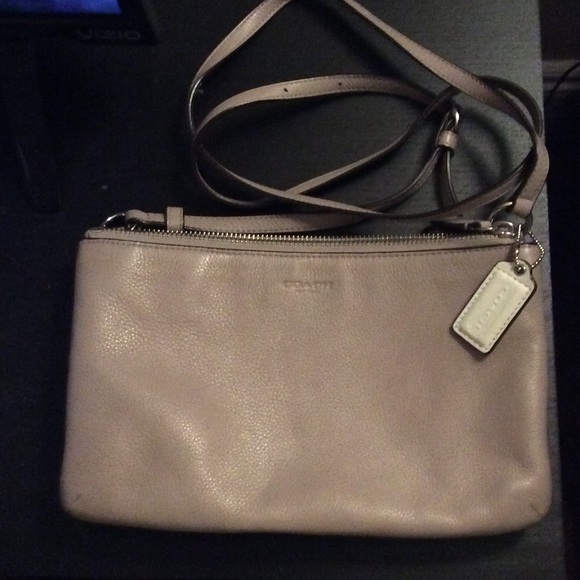 Coach leather Cross body in Grey