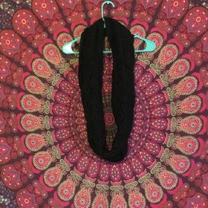 Black infinity scarf and hat from H&M