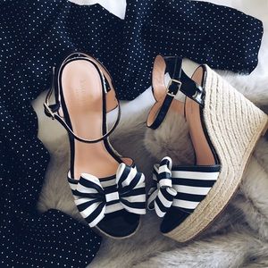 ‼️FINAL SALE‼️•Kate Spade• Espadrille Bow Wedge