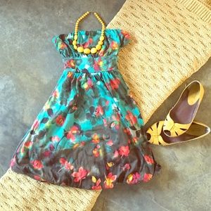 American Rag (Macy's) tropical strapless dress!