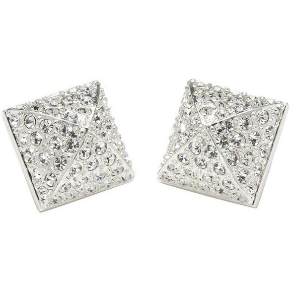 CC Skye pave pyramid earrings.