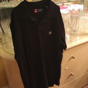 Chaps Black Short Sleeve Polo