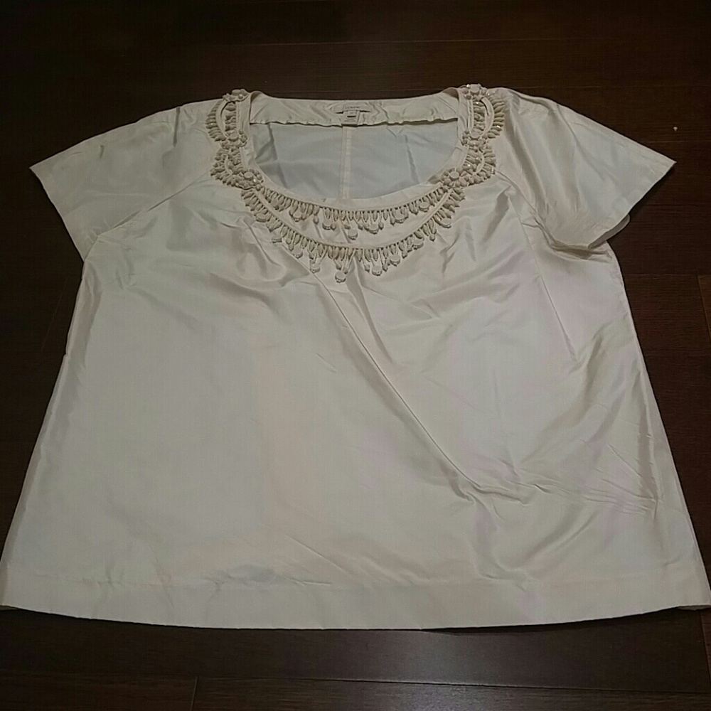 Ivory Silk Eliza Blouse (J. Crew)