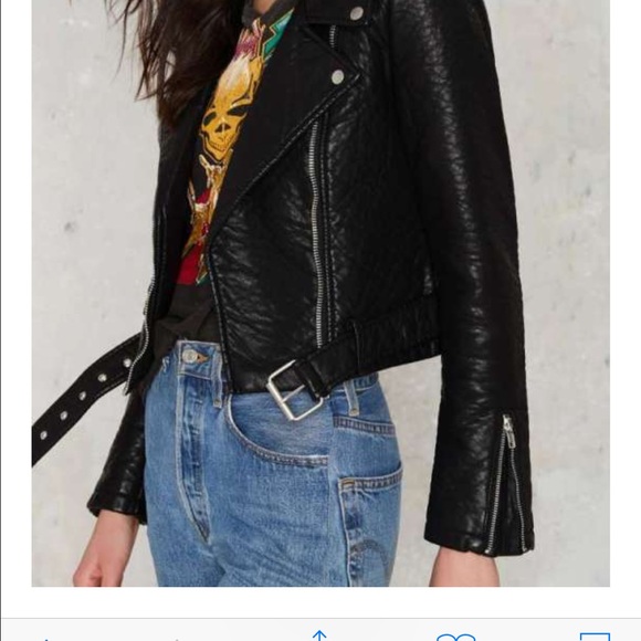 Nasty gal atomic vegan leather jacket - Picture 3 of 4