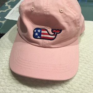 Vineyard Vines USA pink baseball cap