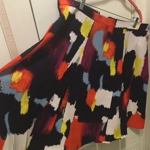 Colorful fit and flare skirt