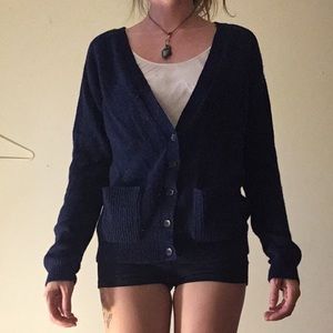 Dark Blue Urban Outfitters Cardigan