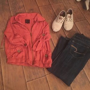 Burnt Orange zip-up jacket by Mine