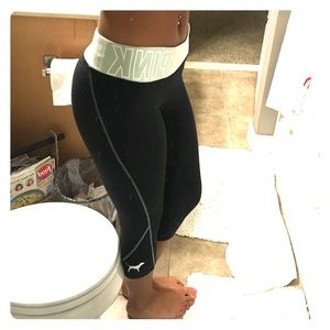 Victoria's Secret pink yoga capris