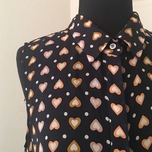Sleeveless Heart Blouse