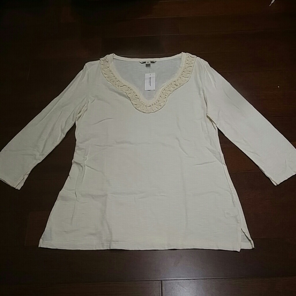 Ivory Cara Zen Tunic (Banana Republic)