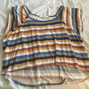 Striped cropped tee
